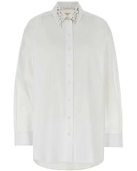 Givenchy - Sequin-Collar Oversize Shirt - Lyst