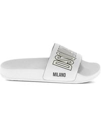 DSquared² - Pantoletten Mit Logo-Print - Lyst
