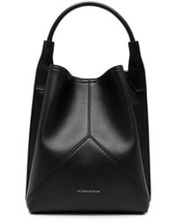 Victoria Beckham - Victoria Nappa Leather Bucket Bag With Top Handle And Shoulder Strap - Lyst