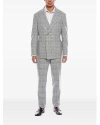 Brunello Cucinelli - Check-Pattern Double-Breasted Suit - Lyst