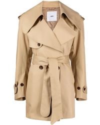 JNBY - Belted Double-Breasted Trench Coat - Lyst