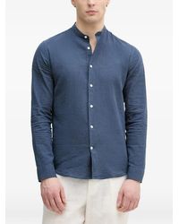 Lindbergh - Band-Collar Long-Sleeve Shirt - Lyst
