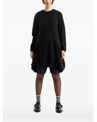 Comme des Garçons - Draped-Pocket Boiled Wool Sweater Dress - Lyst