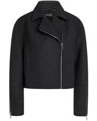 KARL LAGERFELD - Veste De Moto À Plaque Logo - Lyst