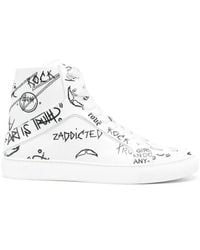 Zadig & Voltaire - High Flash High-top Leather Sneakers - Lyst