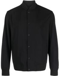 Theory Murphy Precision Ponte Bomber Jacket in Black for Men | Lyst