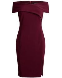 Ralph Lauren - Off-The-Shoulder Faille Mini Dress - Lyst