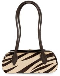 Yuzefi - Oyster Zebra-Print Shoulder Bag - Lyst