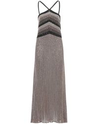 D.exterior - Chevron Sequin Maxi Dress - Lyst