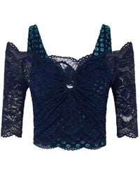 Rabanne - Trompe-L'Œil Lace Top - Lyst