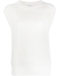 Closed - Honeycomb-Knit Crew-Neck Vest - Lyst