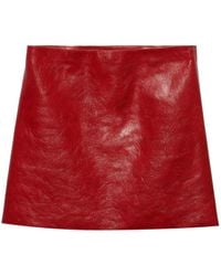 Prada - Leder-Minirock mit Riss-Effekt - Lyst