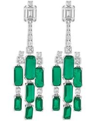 Isharya - Pendientes Con Colgante De Esmeralda - Lyst