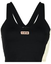 P.E Nation - Panelled Logo-Patch Sports Bra - Lyst
