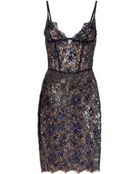 DSquared² - Floral-lace Corset Dress - Lyst
