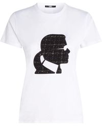 Karl Lagerfeld - Profile Crew-neck T-shirt - Lyst