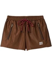 Miu Miu - Technical Drawstring Shorts - Lyst