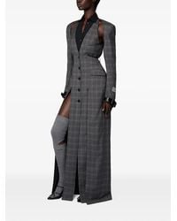 SRVC Studio - Serpentine Check Wool Coat - Lyst