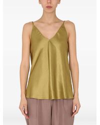Alysi - V-Neck Linen Top - Lyst