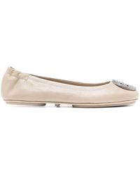 Tory Burch - Minnie Leather Ballerina Shoes - Lyst