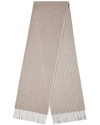 Fendi - Ff Motif Fringed Scarf - Lyst
