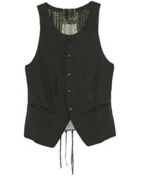 Ziggy Chen - Patterned-Panel Vest - Lyst