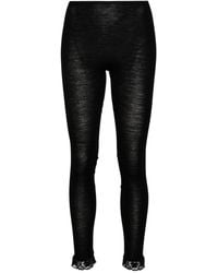 Hanro - Woolen Lace-Trim Leggings - Lyst