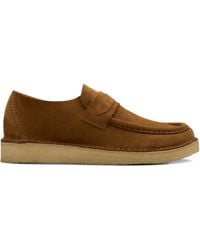 Clarks - Nomad Suede Penny Loafers - Lyst