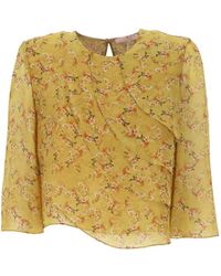 Kristina Ti - Floral-Print Ruffled Blouse - Lyst