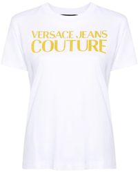 Versace - Logo-print Glittered T-shirt - Lyst
