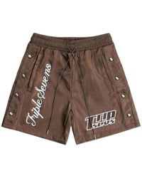 Triple Sevens - Short Boutonné À Logo Imprimé - Lyst