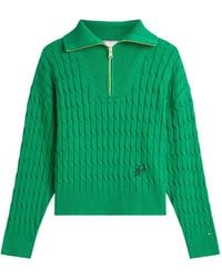 Tommy Hilfiger - Cable-Knit Zip Sweater - Lyst