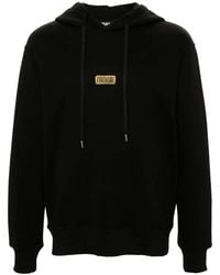 Versace Jeans Couture - Cotton Hooded Sweatshirt With Logo Plaque - Lyst