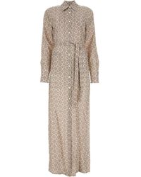 Prada - Robe-Chemise Longue À Motif Géométrique - Lyst