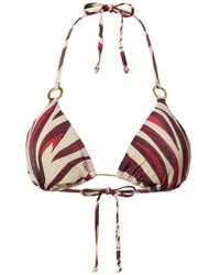 Twinset - Haut De Bikini Triangle À Imprimé Métallisé - Lyst
