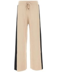 Elena Miro - Side-Stripe Wide-Leg Trousers - Lyst