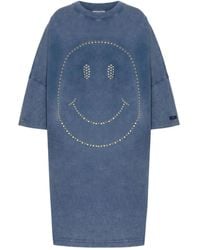 Moschino - X Smiley Cotton Mini Dress - Lyst