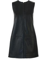 Carolina Herrera - Sleeveless Leather Mini Dress - Lyst