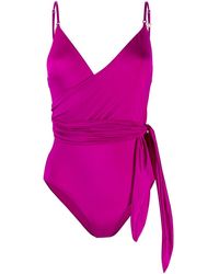 Stella McCartney Badeanzug mit Schnürung - Lila