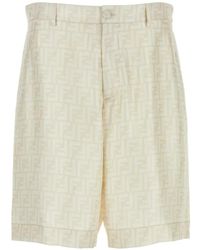 Fendi - Ff Silk Shorts - Lyst