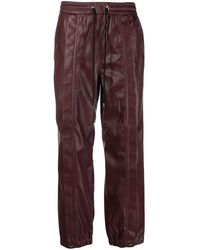 Iceberg - Faux-leather Straight-leg Trousers - Lyst