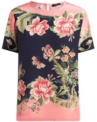 Etro - プリント シルクtシャツ - Lyst