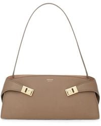 Ferragamo - Gancini Leather Shoulder Bag - Lyst
