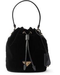 Prada - Re-Edition Mini-Tasche aus Samt - Lyst