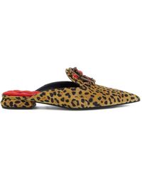 Roberto Cavalli - Mules Mit Leopardenmuster - Lyst