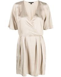 Armani Exchange - Satin Wrap Dress - Lyst
