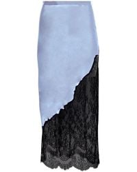 Fleur du Mal - Lace-Appliqué Midi Skirt - Lyst