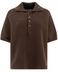 UMARMUNG - Buttoned Polo-Neck Top - Lyst
