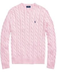 Polo Ralph Lauren - Cable-Knit Crew Neck Sweater - Lyst