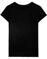 Zadig & Voltaire - Cecilia Crystal-Embellished T-Shirt - Lyst